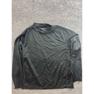 Simms Fishing Shirt Mens Large Black Long Sleeve Performance Technical Tee